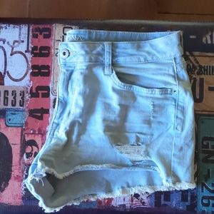 Arizona Distressed Light-Wash Denim Shorts